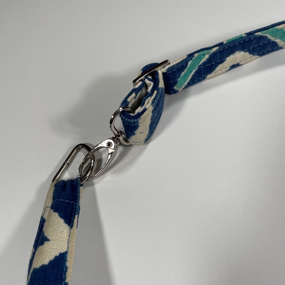 Joey and Me Handbags - Blue White Teal Adjustable Cross Body Shoulder Bag - Picture 4 of 6